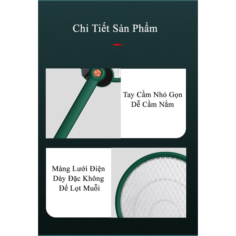 Vợt Muỗi Gấp Gọn KUNBE Kiêm Đèn Bắt Muỗi 2 Trong 1, Diệt Muỗi Côn Trùng Hiệu Quả Tích Hợp Pin 1200mAh