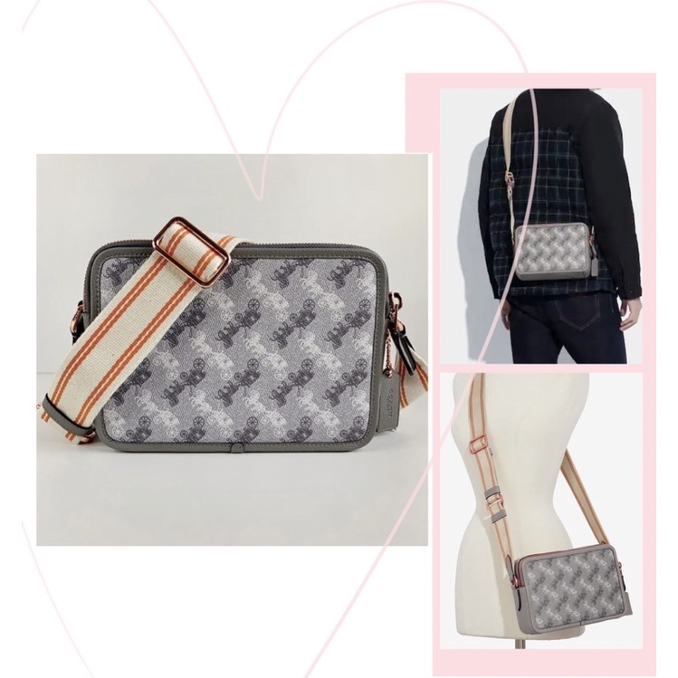 TNS - Túi đeo chéo nam form hộp hottrend Charter crossbody bag carriage-chất da cao cấp-hoạ tiết ngựa xám cá tính