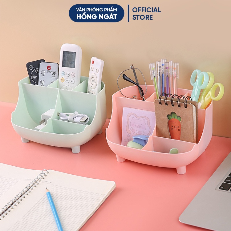 Ống đựng bút nhiều ngăn, hộp đựng bút để bàn cute đa năng giá rẻ đồ dùng học tập dễ thương văn phòng phẩm OB11