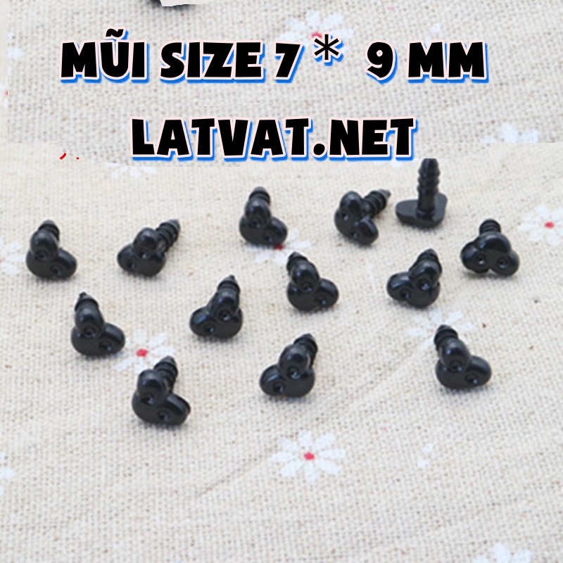 7 Size Mũi thú bằng nhựa có đệm- Needle felting - mũi chó, mũi gấu hàng cao câos