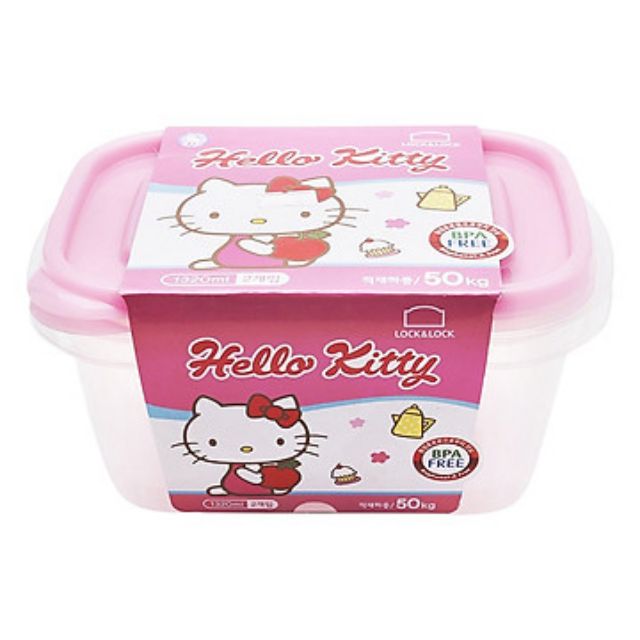 Bộ 2 Hộp Nhựa Hello Kitty Lock&amp;Lock - LKT807 - 1320Ml