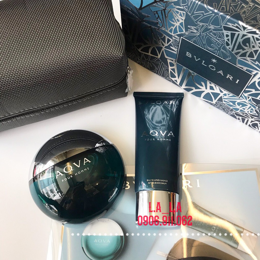 Bộ Nước hoa - Gift Set Bvlgari Aqva Pour Homme 3pcs - Hàng Ý | Thế Giới Skin Care