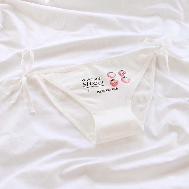 Quần lót nữ cotton sexy gợi cảm dây buộc họa tiết cute N300 | BigBuy360 - bigbuy360.vn