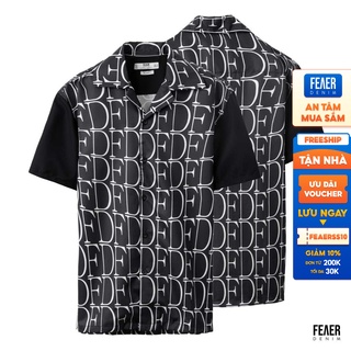 Áo sơ mi nam họa tiết FD chất lụa thoáng, cao cấp - FEAER DENIM