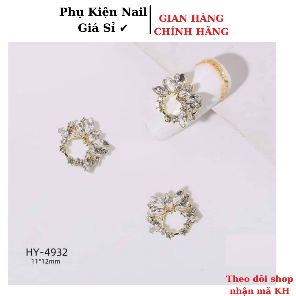 Charm bông đá cao cấp trang trí móng sang chảnh mã 46