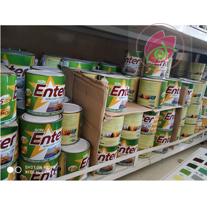 [ 3kg ] Sơn kẽm Enter 3 trong 1 màu trắng , đen ,  xám đậm