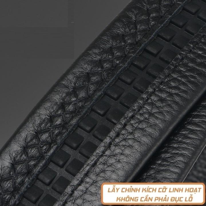 Thắt lưng nam da cao cấp - Tặng kèm 1 mặt - Khóa kim loại tự động phong cách Hàn Quốc TL01