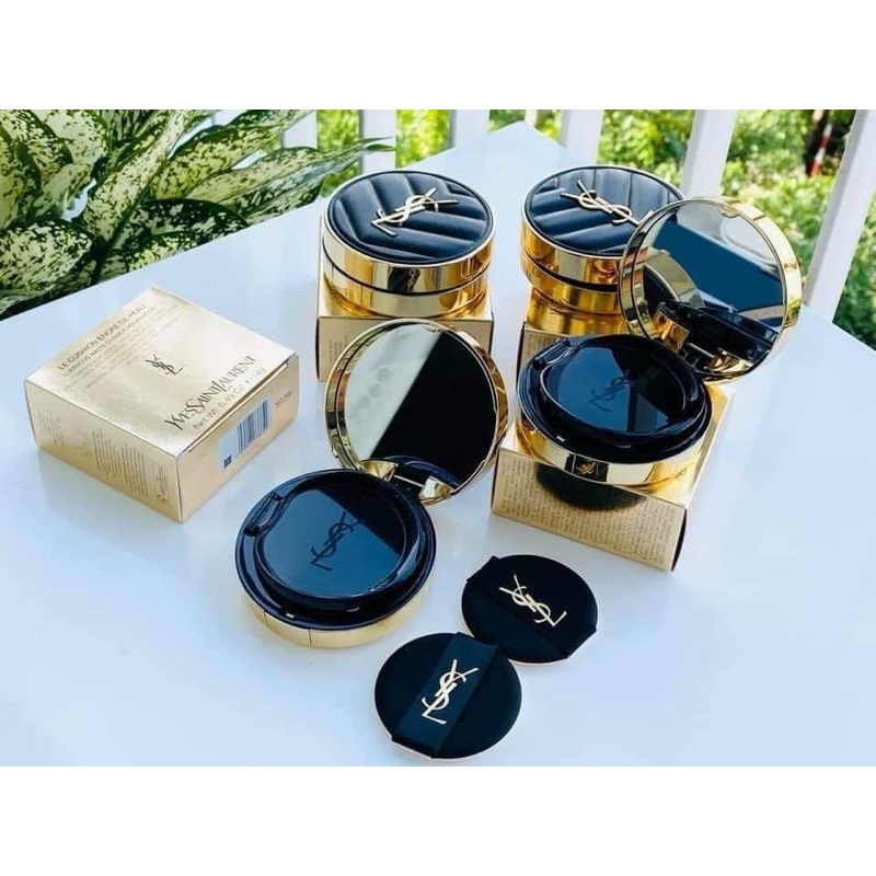 [ CUSHION YSL ] Phấn Nước YSL Le Cushion Encre De Peau Luminous Matte Cushion Foundation ( Bản Vỏ Da Mới Nhất)