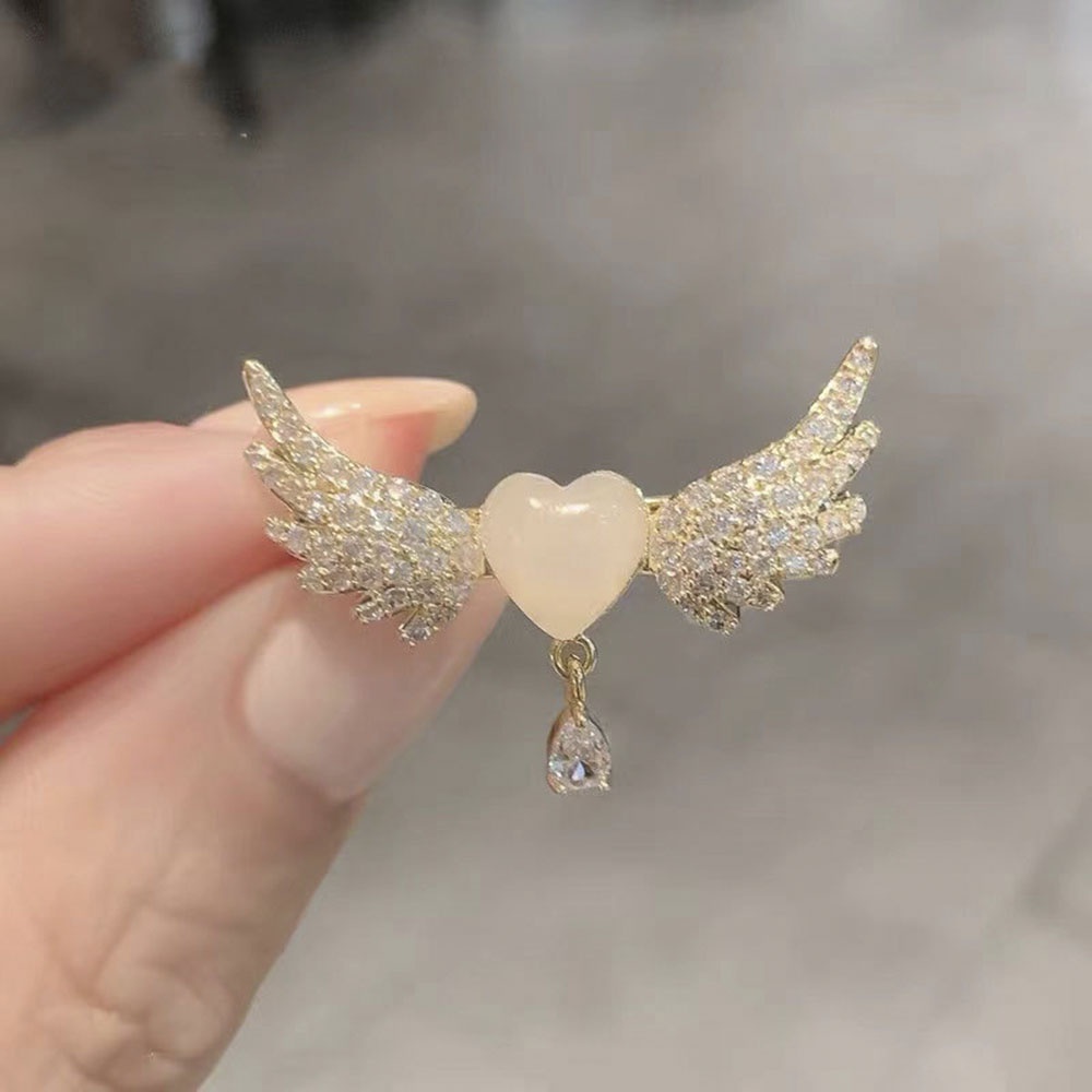 Trâm Cài Cánh Thiên Thần Đính Đá Sang Trọng