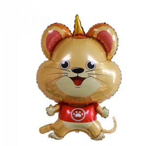 Set trang trí đầy tháng chuột vàng