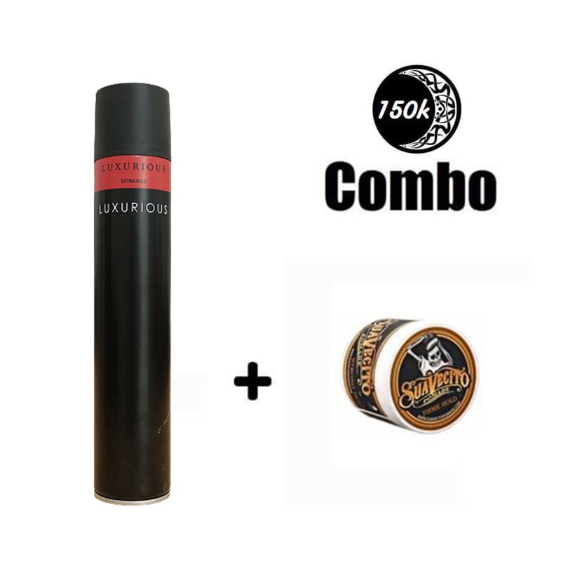 Combo sáp, gôm xịt tóc bóng mượt tạo kiểu giá rẻ CB08