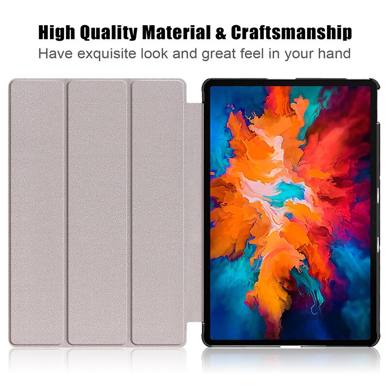 Bao da máy tính bảng gập làm ba nam châm thông minh dành cho Lenovo Tab P11 Pro TB-J606F 11&quot; Xiaoxin Pad Pro 2021 11.5