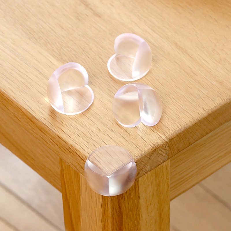 Bịt góc bàn silicon - miếng bịt góc bàn silicon tròn, bọc cạnh bàn kính, cạnh tủ vuông, an toàn cho bé