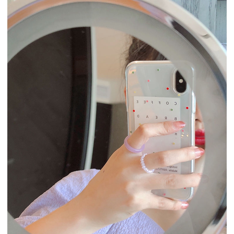 Bộ Hai Nhẫn Acrylic Trong Suốt Màu Kẹo Ngọt 22434