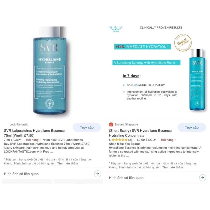 SVR NƯỚC THẦN DƯỠNG TRẮNG SÁNG DA ESSENCE