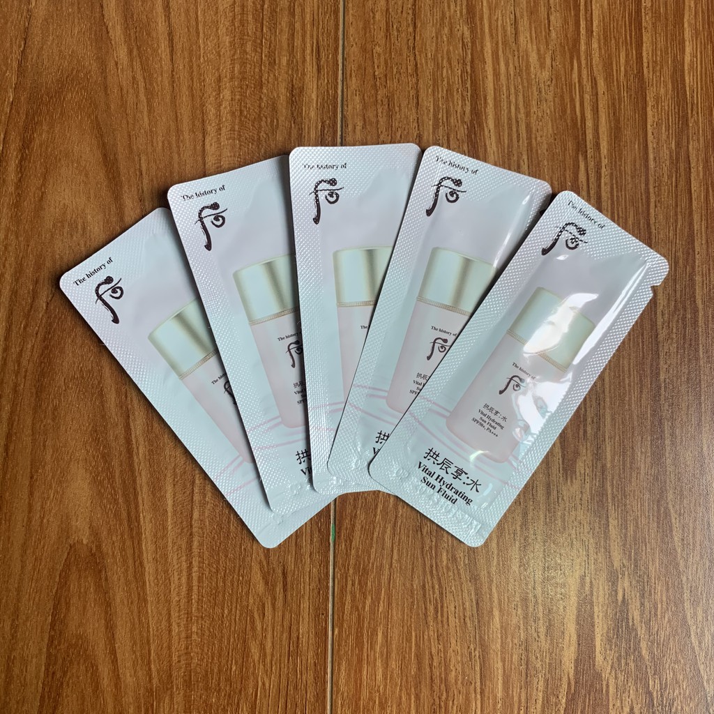 Gói sữa chống nắng, thẩm thấu nhanh, không nhờn dính Whoo 𝑽𝒊𝒕𝒂𝒍 𝑯𝒚𝒅𝒓𝒂𝒕𝒊𝒏𝒈 𝑺𝒖𝒏 𝑭𝒍𝒖𝒊𝒅 𝑺𝑷𝑭50+/𝑷𝑨+++