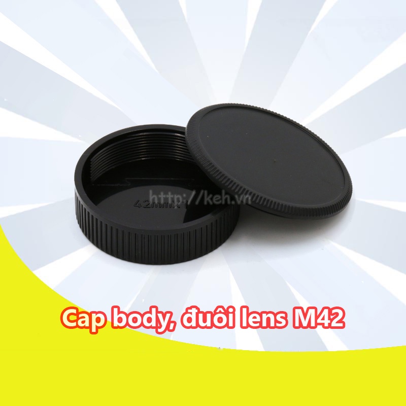 Nắp cap sau lens M42, Nắp body cho lens/máy phim M42 ( Rear cap, body cap )