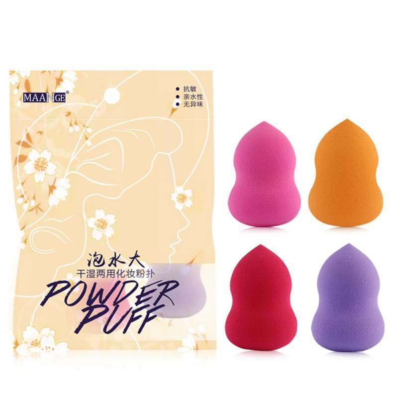 Set 4 Bông mút thoa phấn trang điểm MAANGE cho nữ