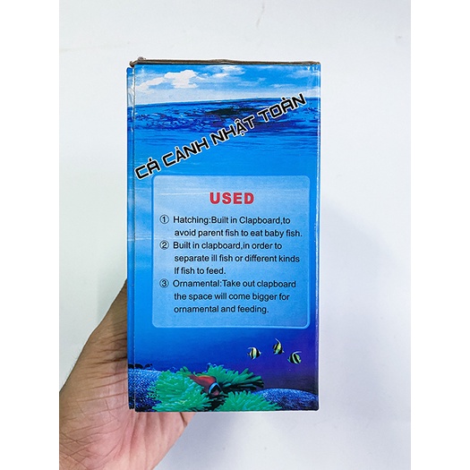 LỒNG ẤP CÁ 7 MÀU ĐẺ CỠ NHỎ 6x10x13cm