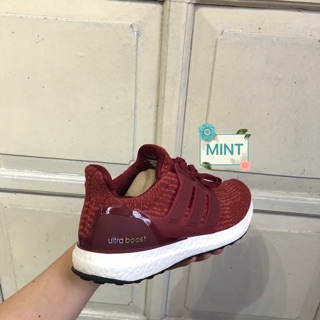 ( Video cận cảnh ) Giày Sneaker Ultra Boost 3.0 Đỏ Đô