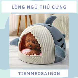 Nhà lồng cá mập giường ngủ nệm nằm chó mèo nhiều size lồng ngủ nệm ngủ giường ngủ chó mèo nhà chó mèo