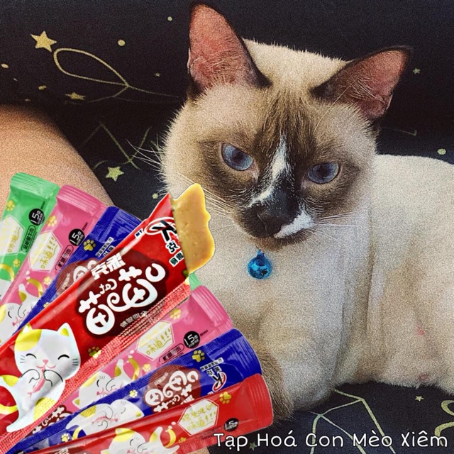 Súp thưởng cho mèo Miu miu 15g, kem dinh dưỡng tăng cân mập mèo lớn mèo con nhỏ Con Mèo Xiêm