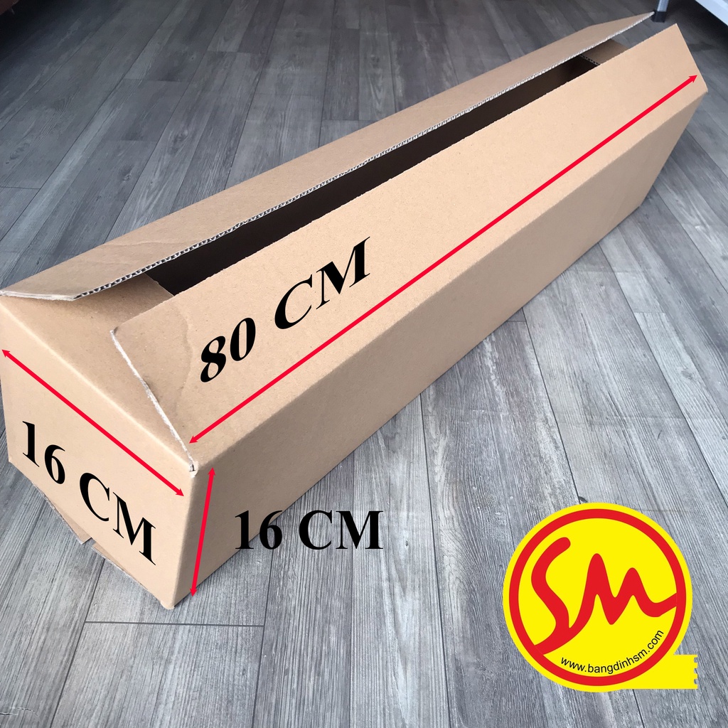 80x16x16 THÙNG CARTON, HỘP GIẤY CARTON DÀI 3 lớp  sóng B chuyên dùng ĐÓNG GÓI CÁC SẢN PHẨM, VẬN CHUYỂN MỘT CÁCH DỄ DÀNG