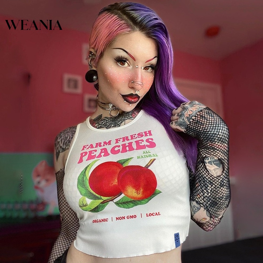 Áo Croptop Sát Nách Hoạ Tiết Hoạt Hình Quyến Rũ