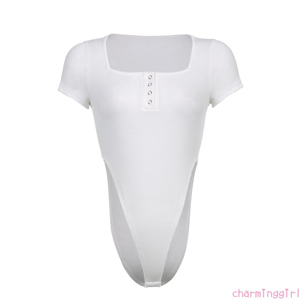 Romper cổ vuông tay ngắn thời trang hè gợi cảm cho nữ