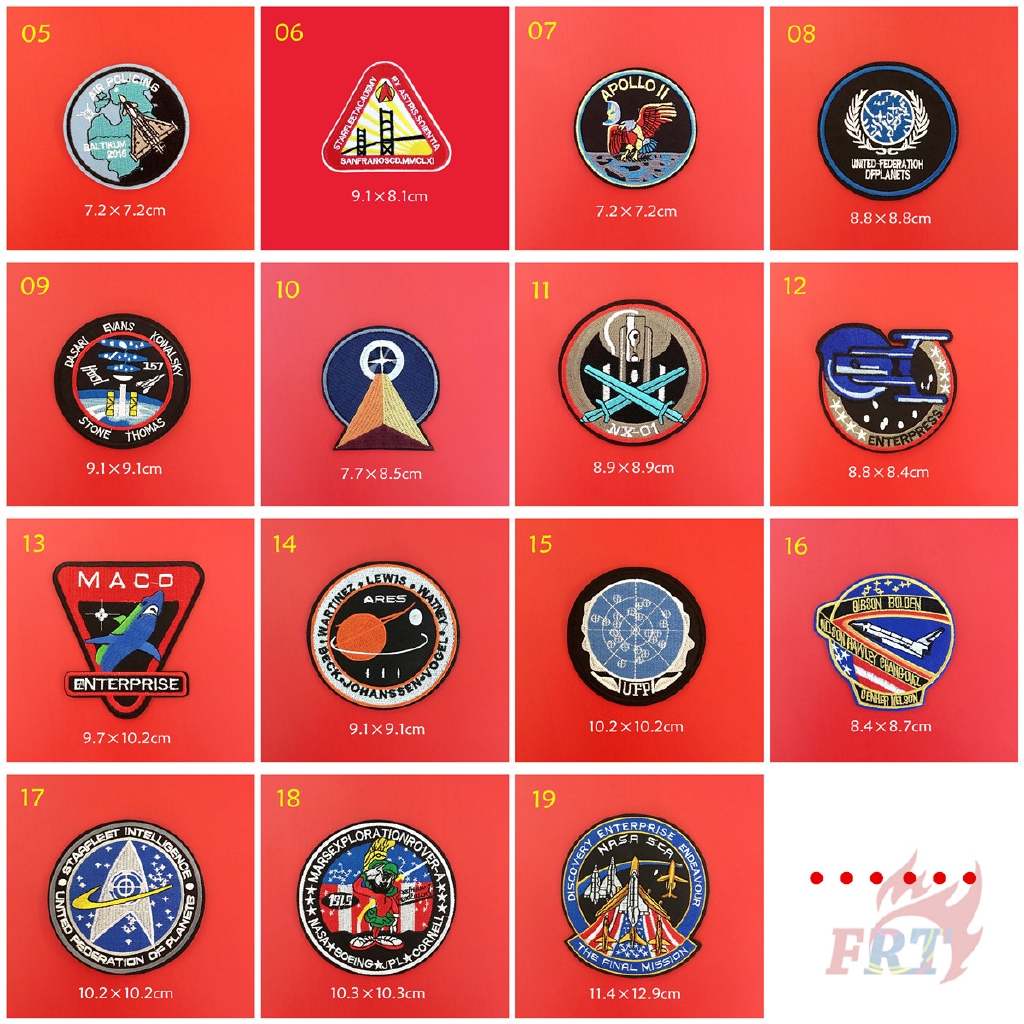 Miếng dán ủi họa tiết chủ đề không gian NASA chủ đề số 04 trang trí quần áo