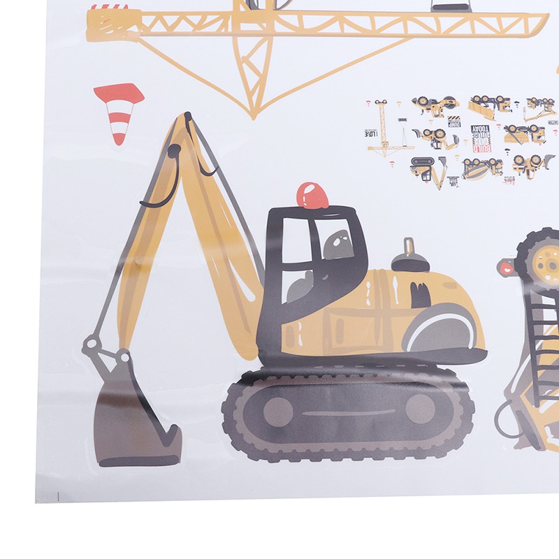 Sticker Dán Tường Hình Xe Tải Xe Tải Vận Chuyển Trang Trí Phòng Bé Trai DIY