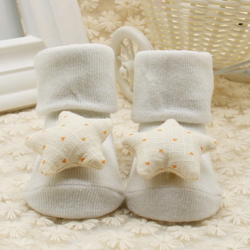 Vớ cotton giữ ấm phối họa tiết nổi độc đáo đáng yêu cho bé