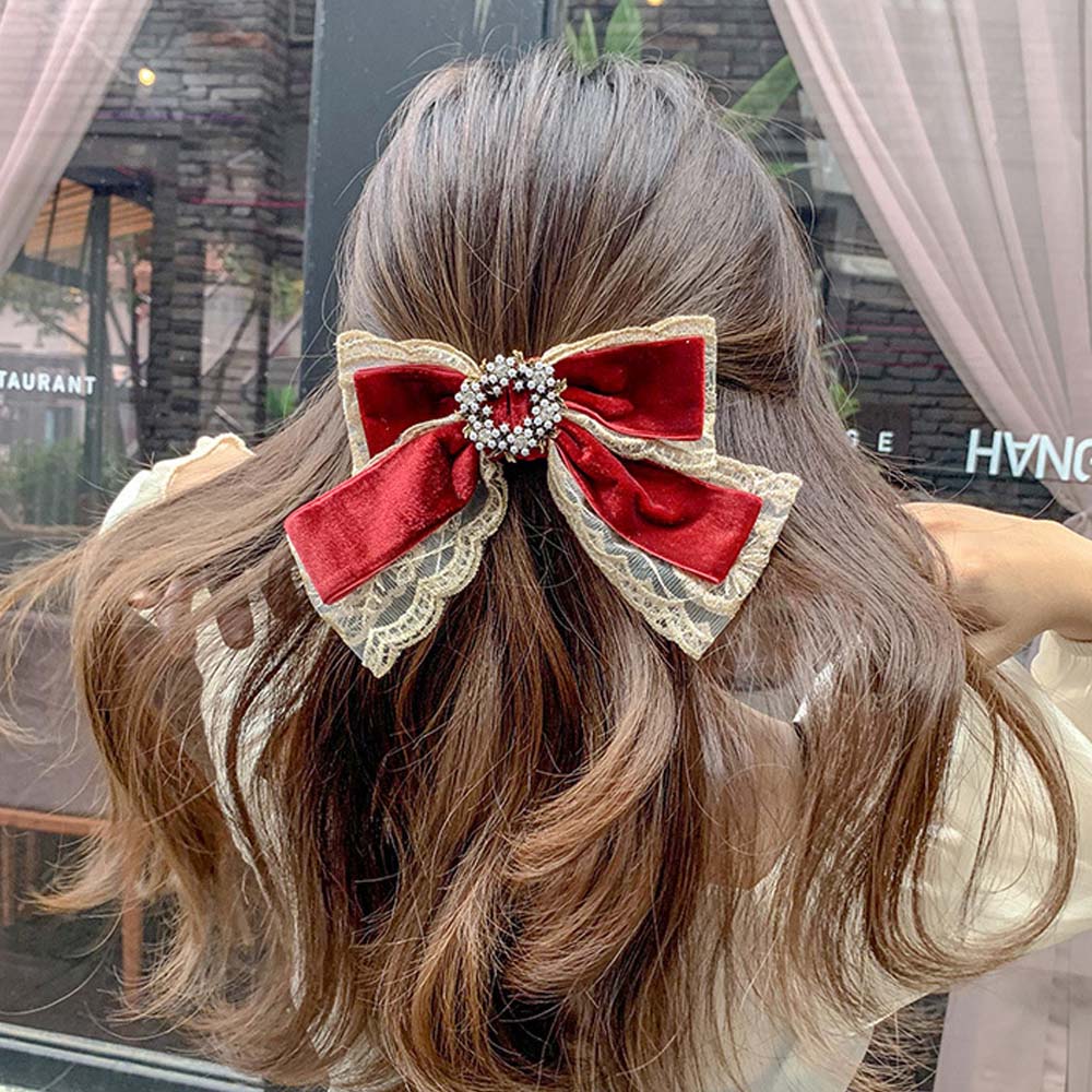 Kẹp Tóc Đính Nơ Thời Trang Nữ Tính