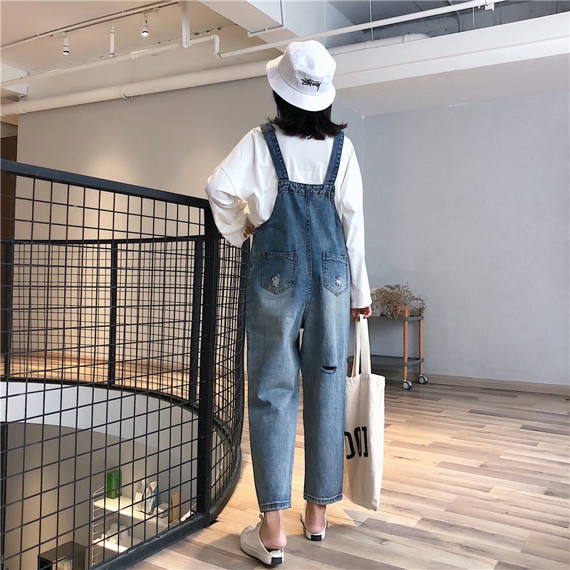 Yếm quần denim Ulzzang rách gối ( Hàng order ) | BigBuy360 - bigbuy360.vn