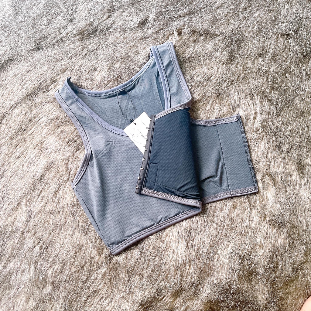 Áo Nịt Ngực Tomboy Lưới Mỏng 4D Thoáng Khí Thể Thao Ba Lỗ Thun Trơn Gen Cứng Có Viền Móc Cài Hông Bigsize  Nguyễn Nguyên