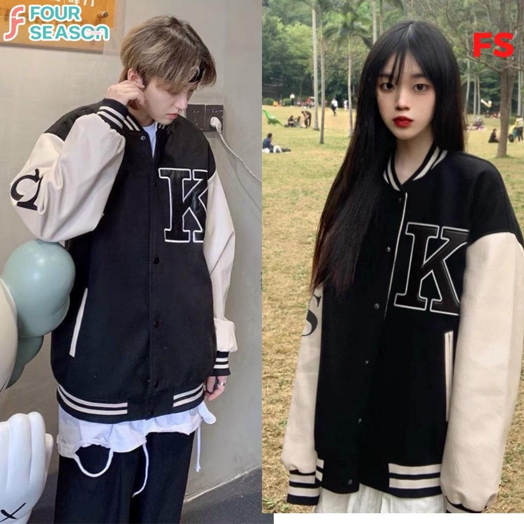 Áo khoác bomber nỉ unisex form rộng K BBN05 4S ulzzang street style Hàn Quốc mềm mịn rẻ đẹp