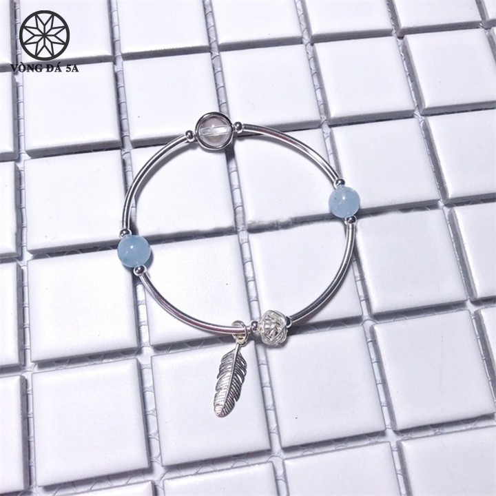 Vòng tay phong thủy xanh biển cho mệnh Thủy và mệnh Mộc - mẫu 26