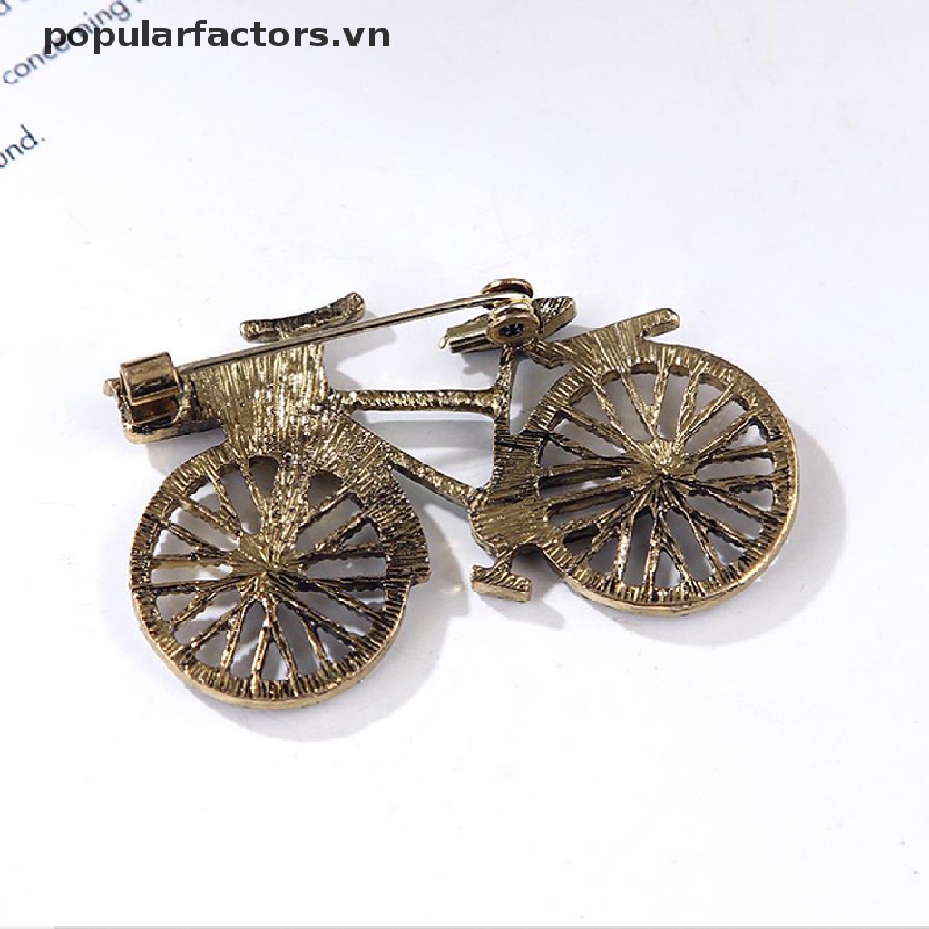 Ghim cài áo hình xe đạp phong cách retro cổ điển thời trang cho nữ