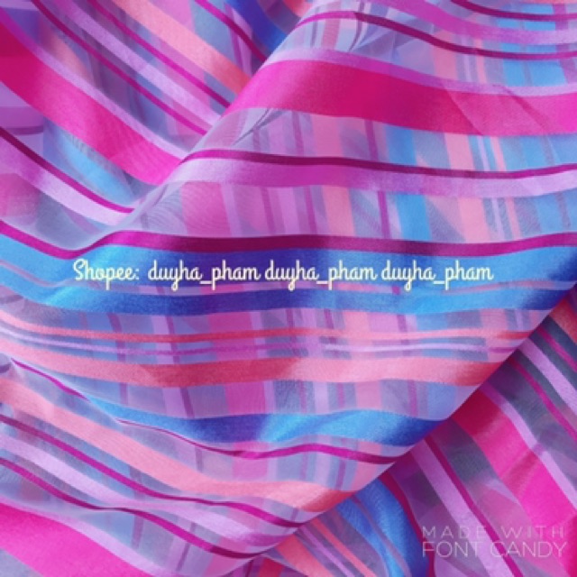 VOAN KÍNH DỆT SỌC COLOR BLOCK