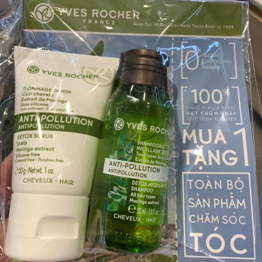 Thanh lí Set Yves Rocher Dầu Gội Detox