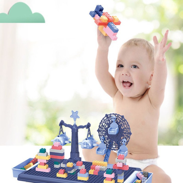 Giảm Giá Sock Đồ Chơi Bàn Xếp Hình Lego Đa Năng, Lắp Ráp Ghép, Có Khay Để Đồ, Đồ Chơi Trẻ Em Thông Minh Cho Bé Trai, Gái