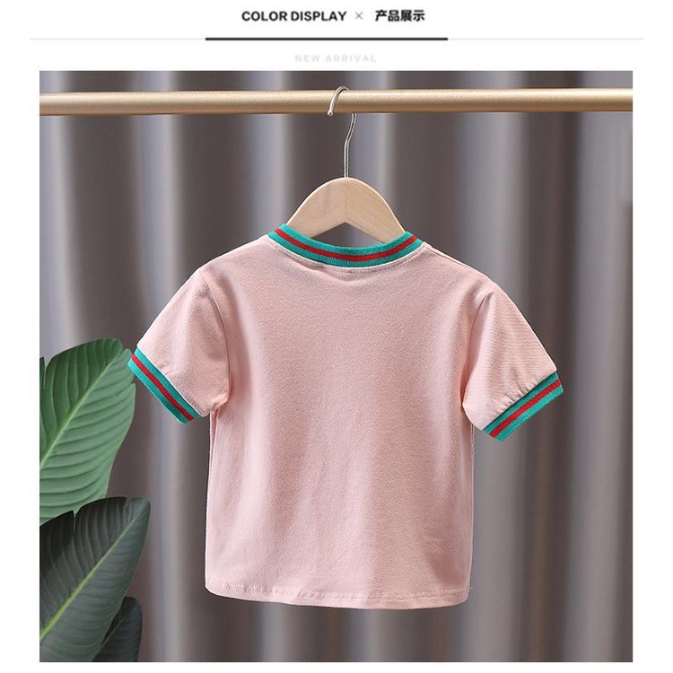 [Babycat Hàng Có Sẵn Áo Thun polo Tay Lỡ Phong Cách Hàn Quốc Nhật Bản Mùa Hè 2022 Kiểu Mới Cho Bé Trai