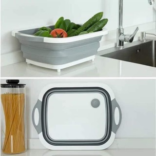 Bộ thớt kèm chậu gấp gọn đa năng