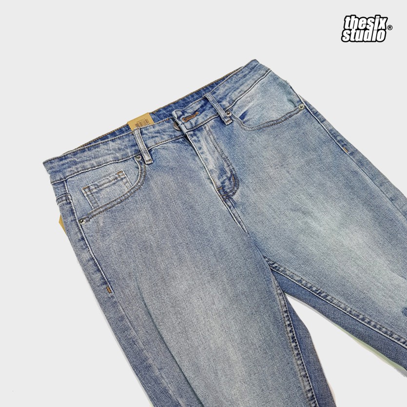 Quần jean nam xanh rách gối - vết rách lớn Quần jean nam skinny Chất jean co giãn [#HT895R] | BigBuy360 - bigbuy360.vn