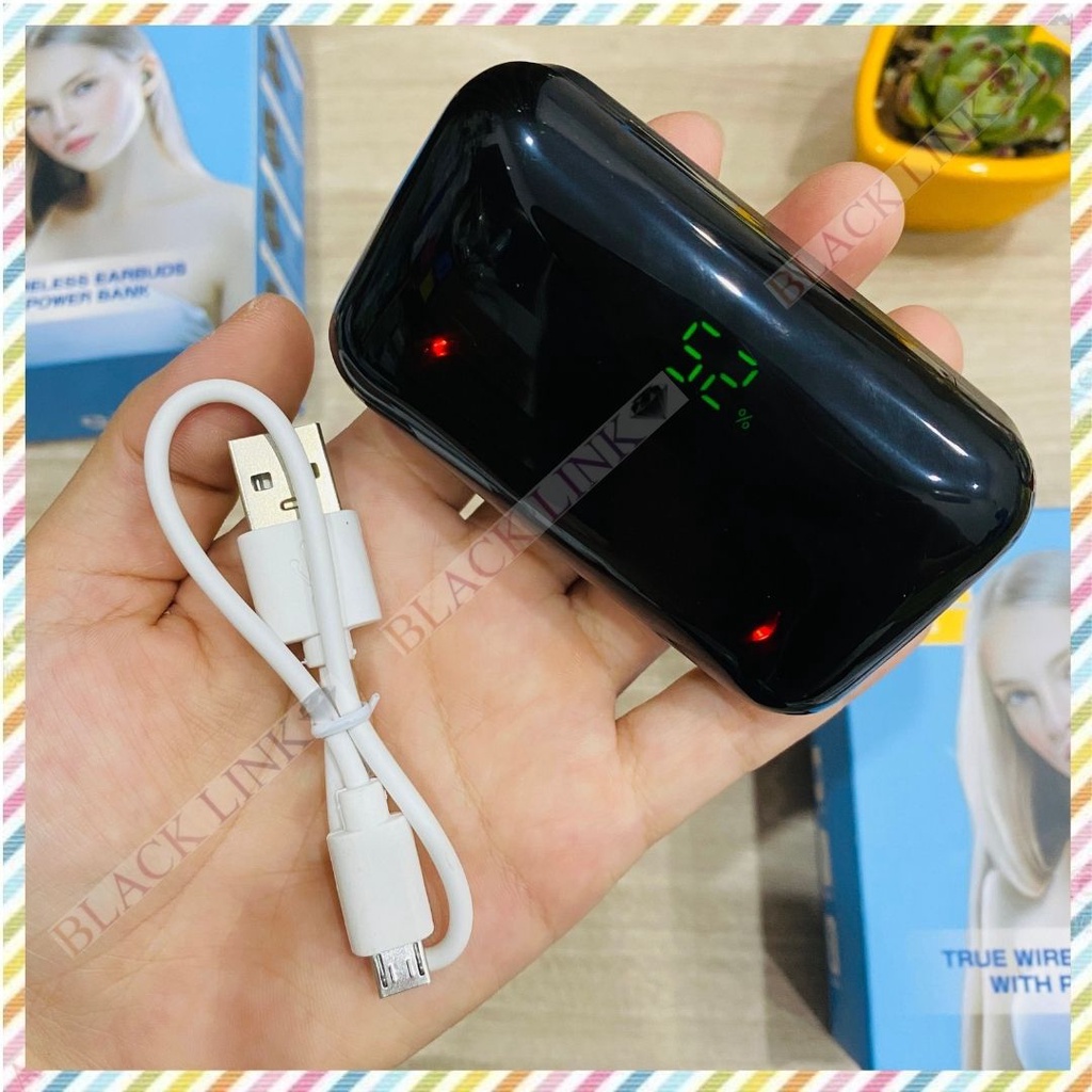 Tai Nghe Bluetooth F9 Pro TWS 5.0 Không Dây - Cảm Ứng Chống Nước IPX5 Nhét Tai Chống Ồn Tích Hợp Sạc Dự Phòng 2500mAh