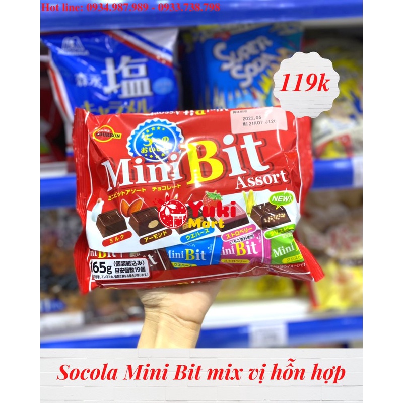 Socola Mini Bit mix vị hỗn hợp 165g nội địa Nhật Bản