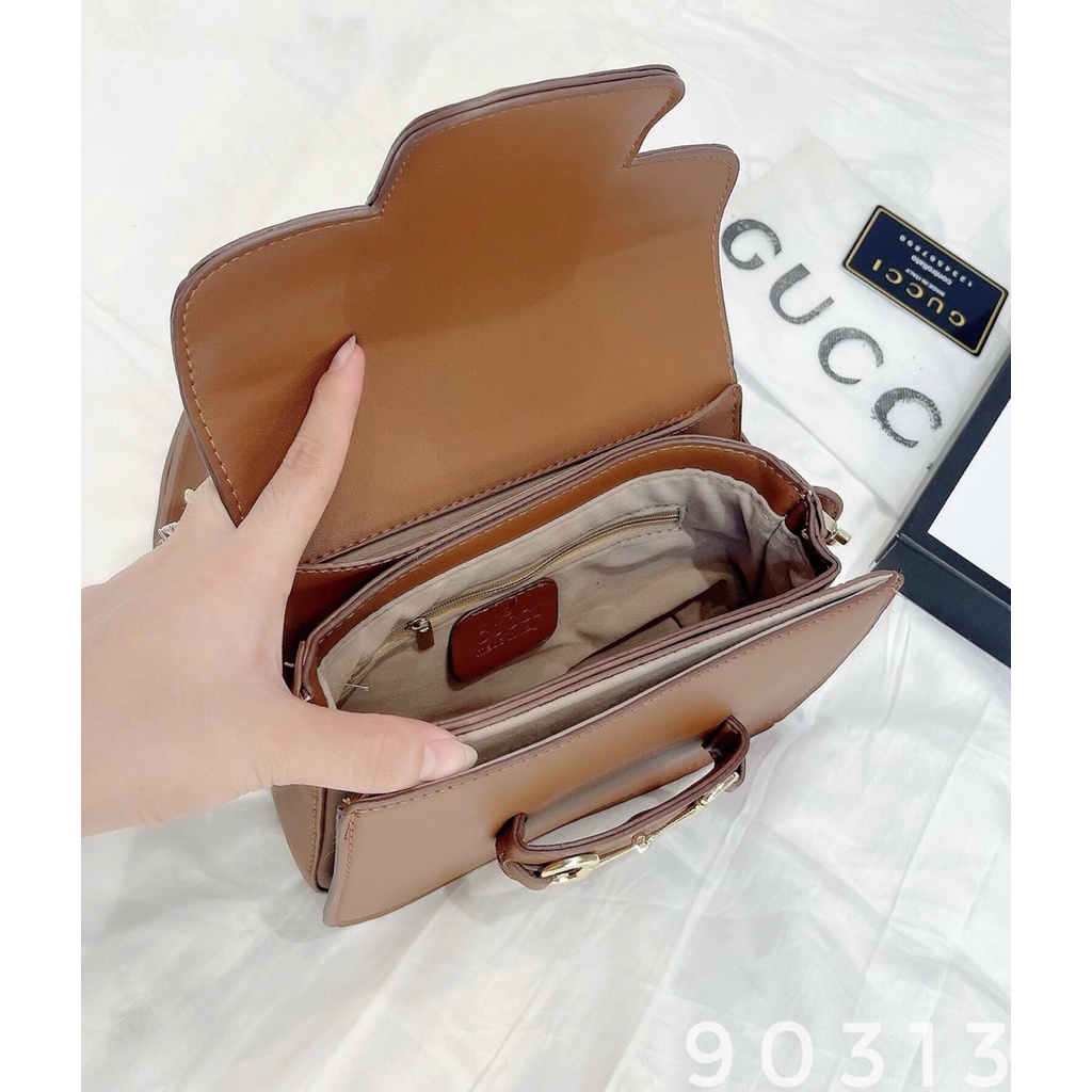 Túi gucci hà hồ màu nâu trơn hàng quảng châu