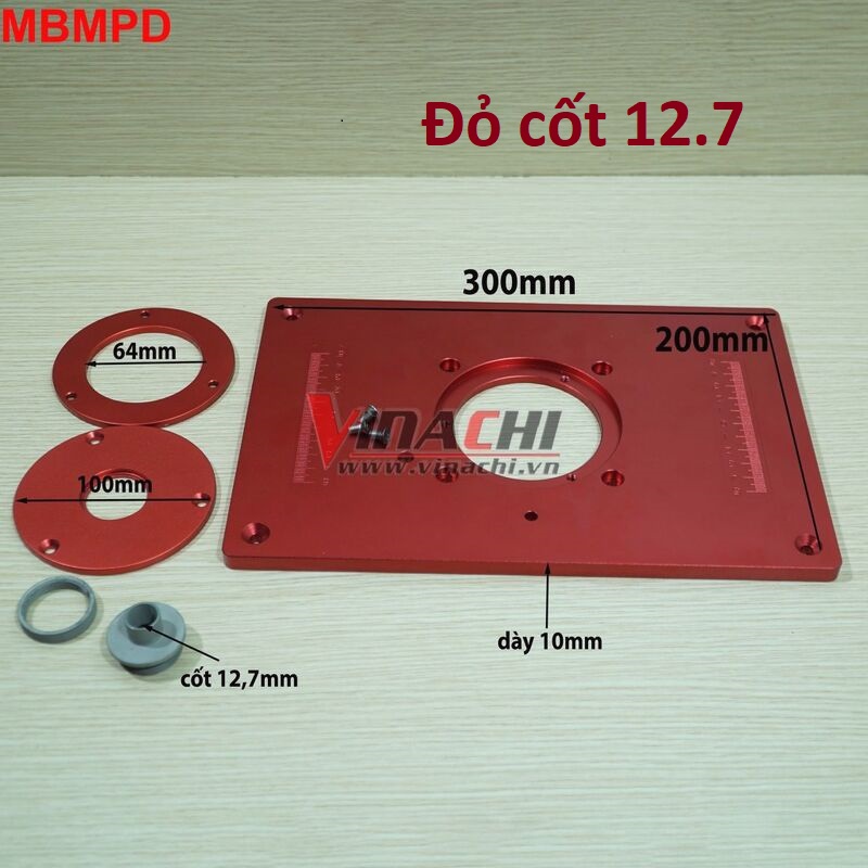 Mặt Bàn Máy Phay - Tấm Mặt Máy Phay Gỗ - Mặt Gá Máy Soi Cầm Tay Cốt 6.35mm Và 12.7mm