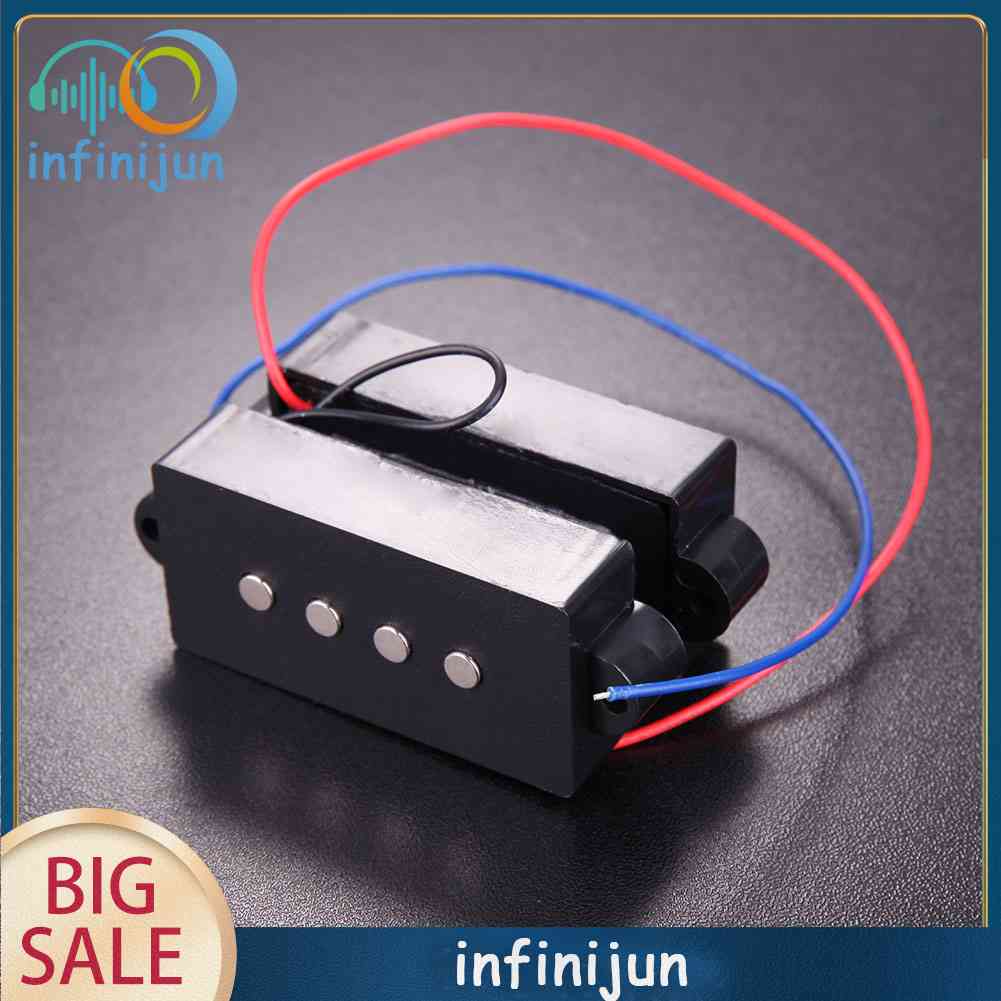 Set 2 Pickup 4 Dây Màu Đen Không Gây Tiếng Ồn Cho Đàn P Bass
