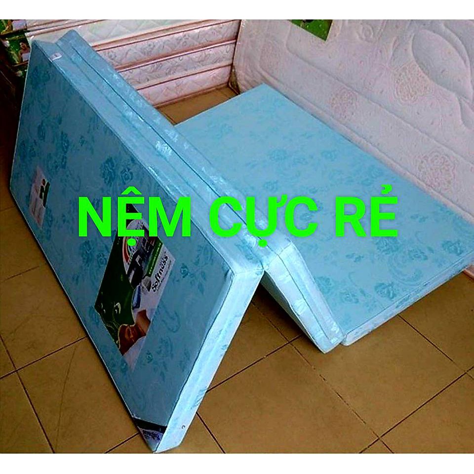 nệm bông ép korea hàn quốc gấp 3 mới 1m4x2mx10cm